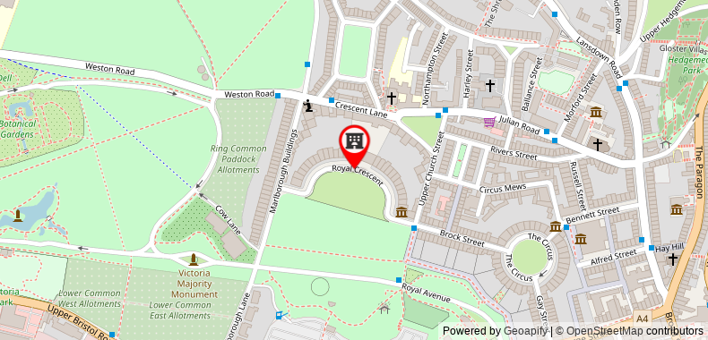 The Royal Crescent Hotel & Spa on maps