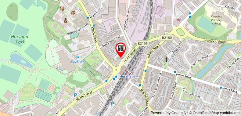 Premier Inn Horsham on maps