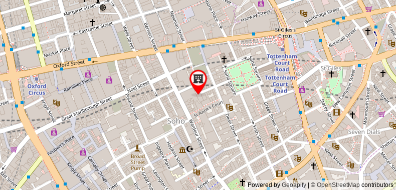 The Nadler Soho Hotel on maps