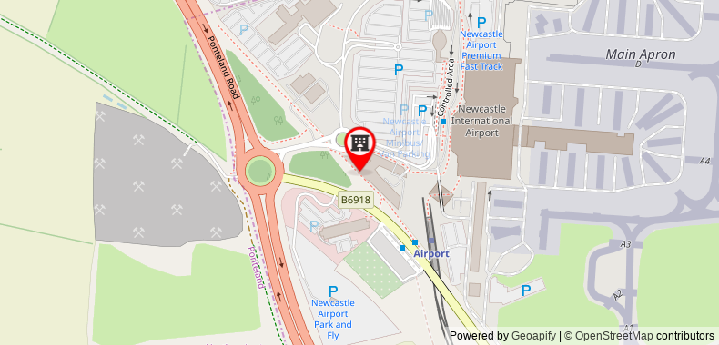 DoubleTree by Hilton Hotel Newcastle International Airport on maps