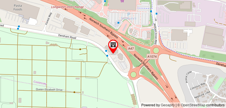 Premier Inn Norwich - Showground/A47 on maps