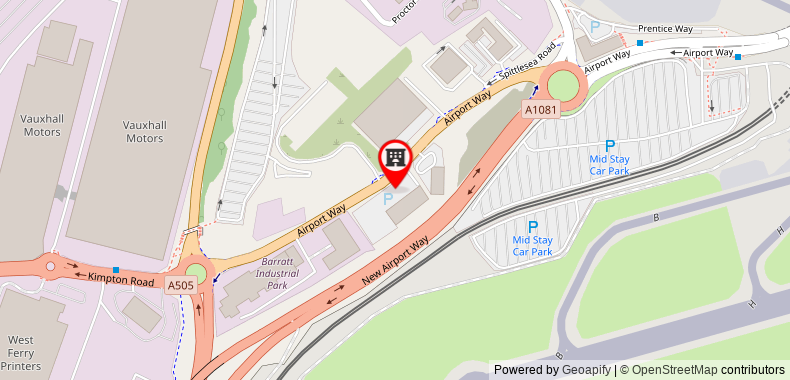 Bản đồ đến Courtyard by Marriott Luton Airport