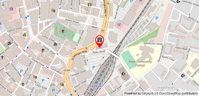 Bản đồ đến Khách sạn Ibis Leicester