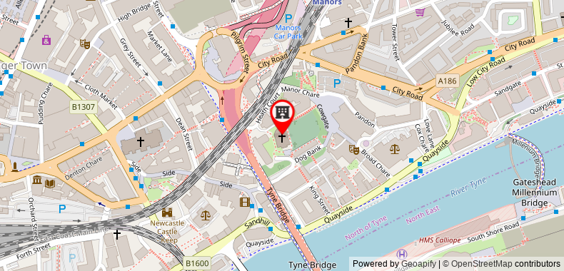 Centrally Located and Modern Studio In Newcastle on maps