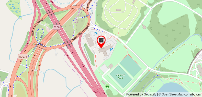 Bản đồ đến Holiday Inn Express Strathclyde Park M74, Jct 5