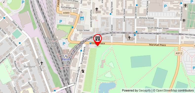 The Parklands Hotel on maps