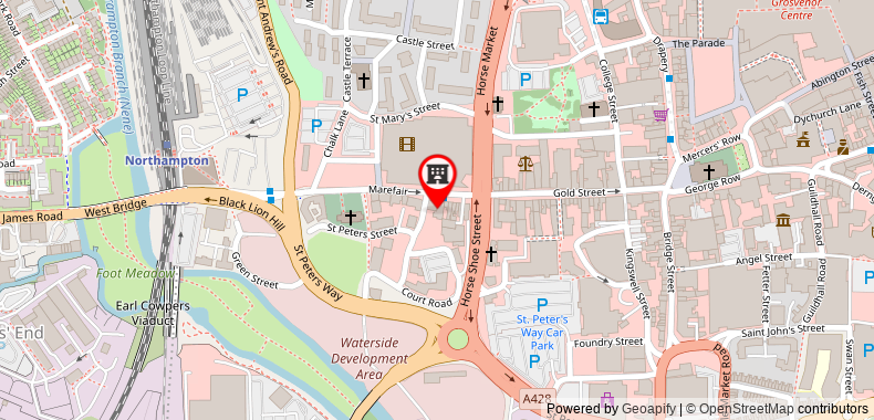 Bản đồ đến Khách sạn Ibis Northampton Centre