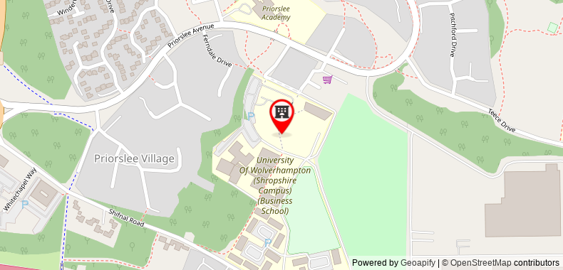Telford University Rooms on maps