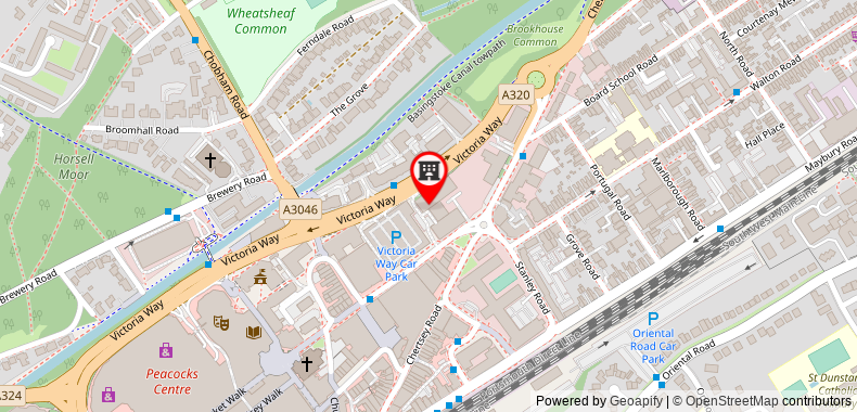 Bản đồ đến Khách sạn DoubleTree by Hilton Woking