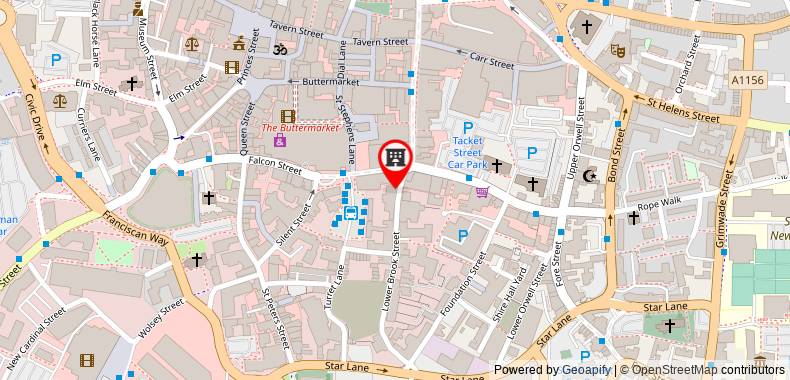 Bản đồ đến Ipswich Town Centre Apartment 7