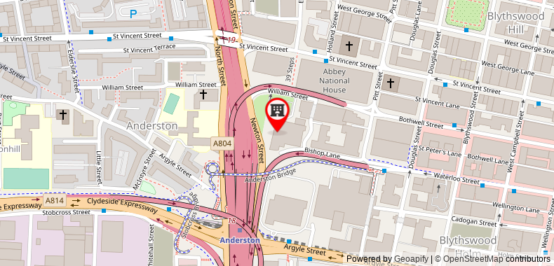 Hilton Glasgow Hotel on maps