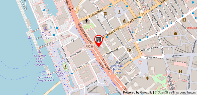 Bản đồ đến Infinity Apartments Liverpool At The Strand
