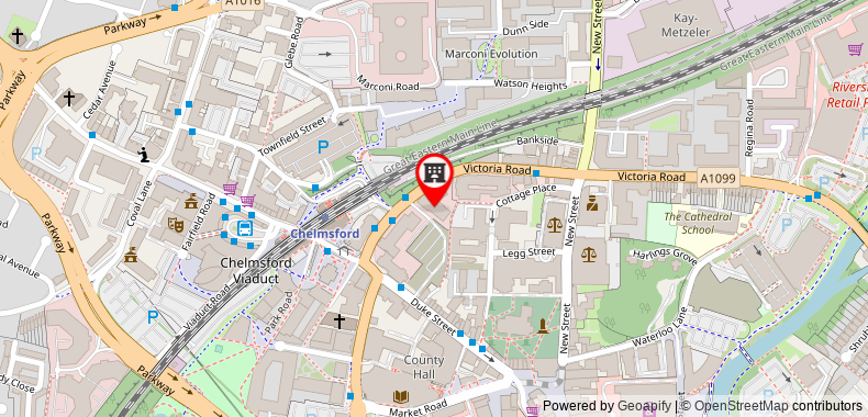Premier Inn Chelmsford City Centre on maps
