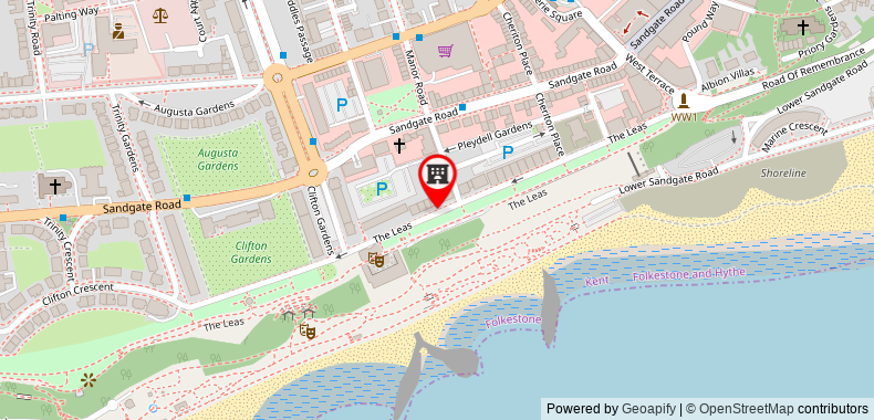 The Southcliff Hotel on maps
