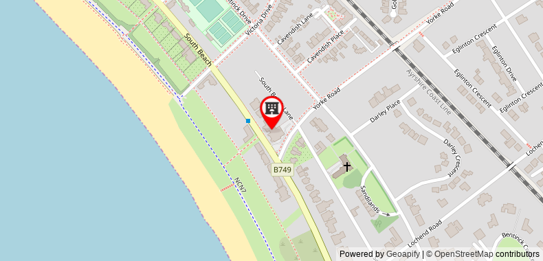 South Beach Hotel on maps