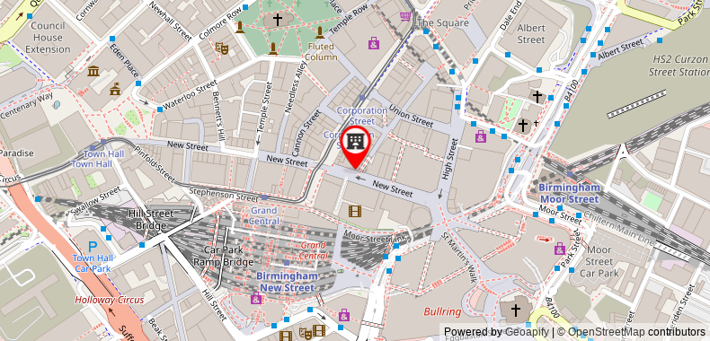 Bản đồ đến Khách sạn Britannia Birmingham - City Centre
