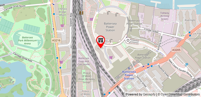 art'otel London Battersea Power Station, Powered by Radisson Hotels on maps