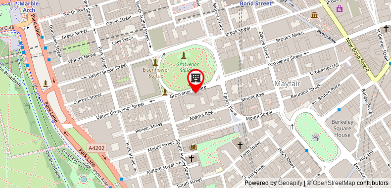Bản đồ đến Khách sạn The Biltmore Mayfair, LXR s & Resorts