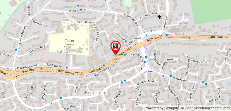Best Western Calcot Hotel on maps