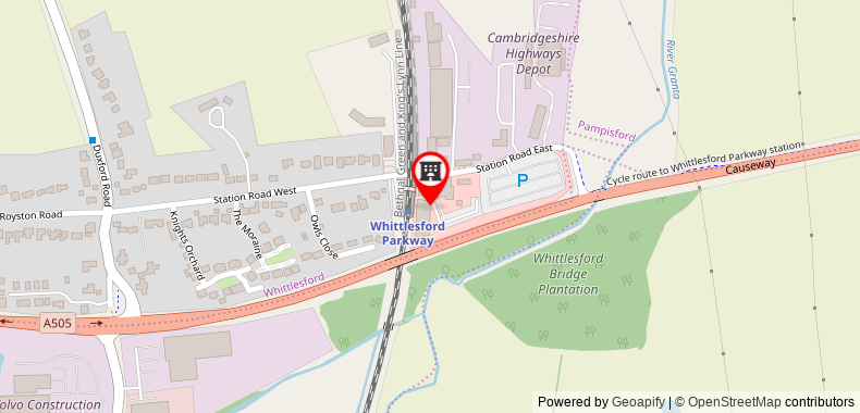 Holiday Inn Express Cambridge-Duxford M11 JCT.10 on maps