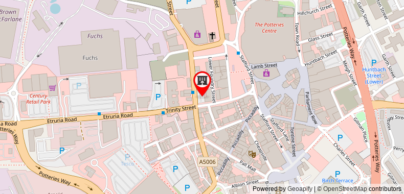 Best Western Stoke On Trent City Centre on maps