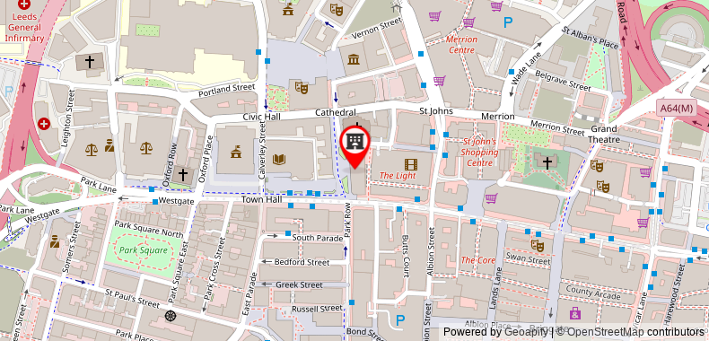 Radisson Blu Hotel Leeds City Centre on maps