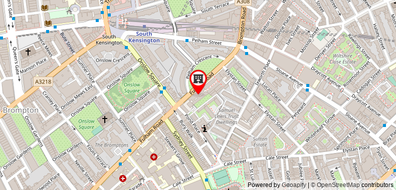 Modern 2 Bedroom Apartment in Chelsea on maps