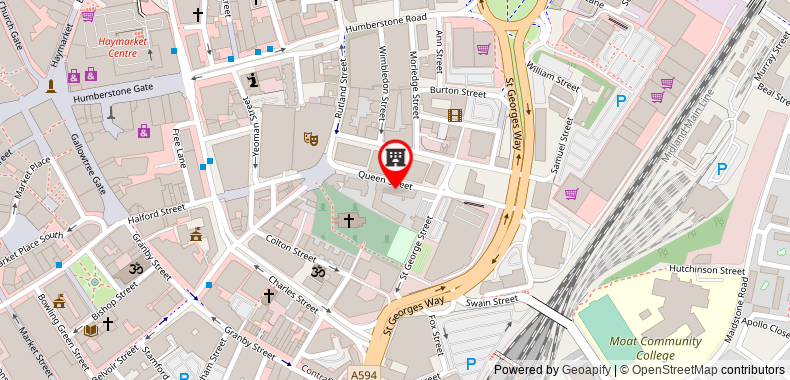 Bản đồ đến Leicester Luxury Apartment - S18