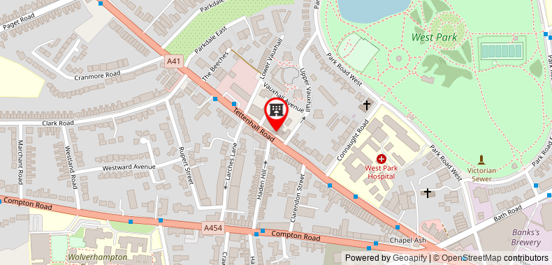 Quality Hotel Wolverhampton on maps