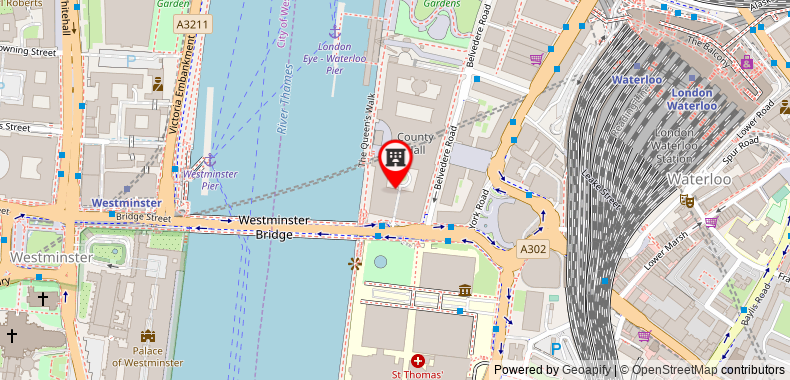 Bản đồ đến Khách sạn London Marriott County Hall
