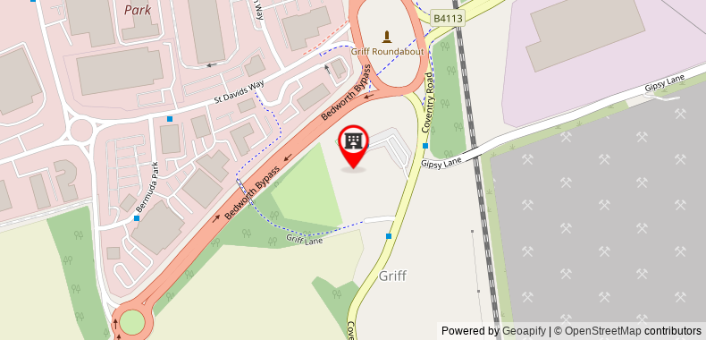 Premier Inn Nuneaton/Coventry on maps