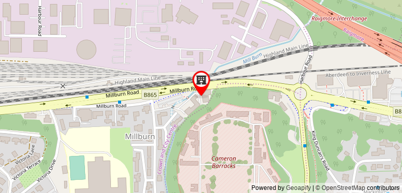 Bản đồ đến Premier Inn Inverness Centre - Milburn Rd