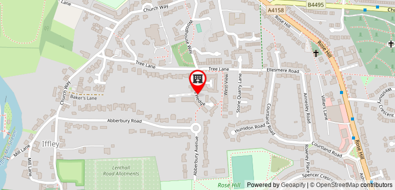 Righton serviced apartment in Iffley (oxsakg) on maps