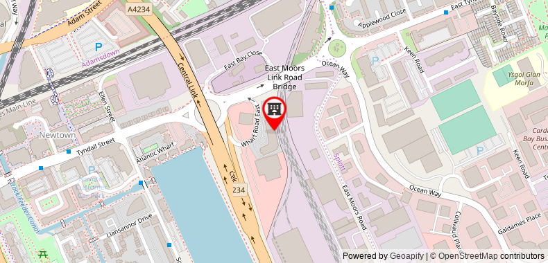 Bản đồ đến YHA Cardiff Central Hostel