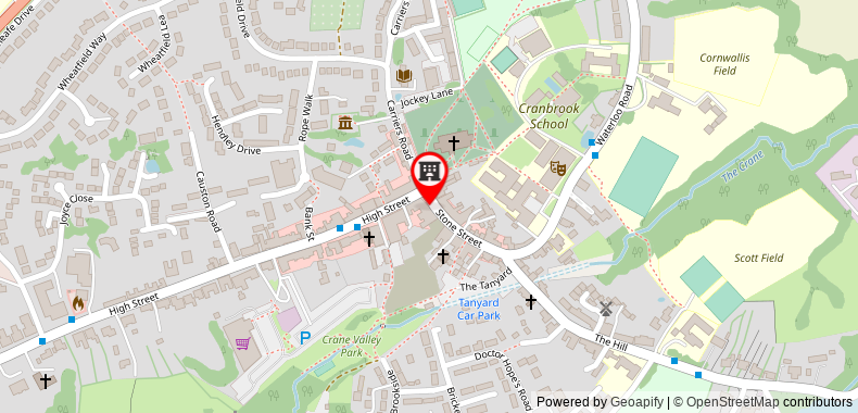 The George Hotel & Brasserie, Cranbrook on maps