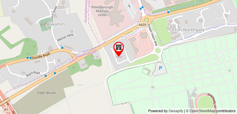 Holiday Inn Express Peterborough on maps