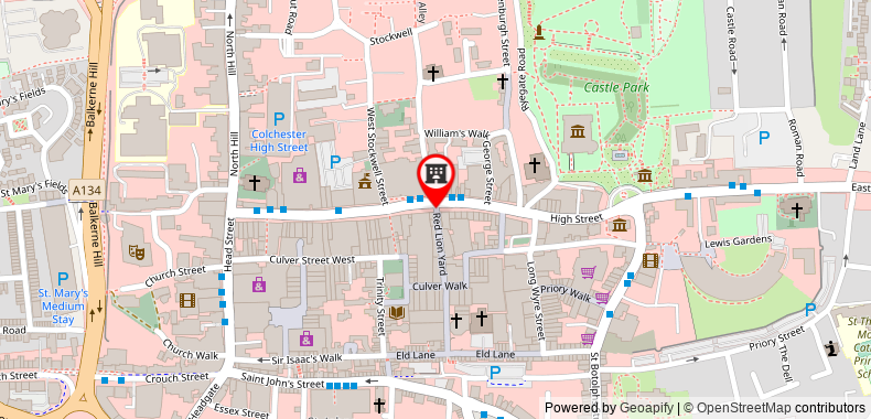 Brook Red Lion Hotel on maps