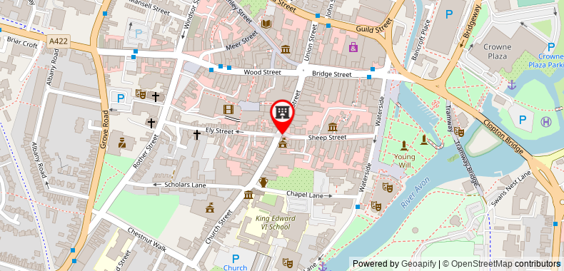 Bản đồ đến Khách sạn Indigo Stratford Upon Avon