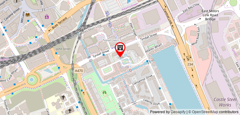 ibis budget Cardiff Centre on maps