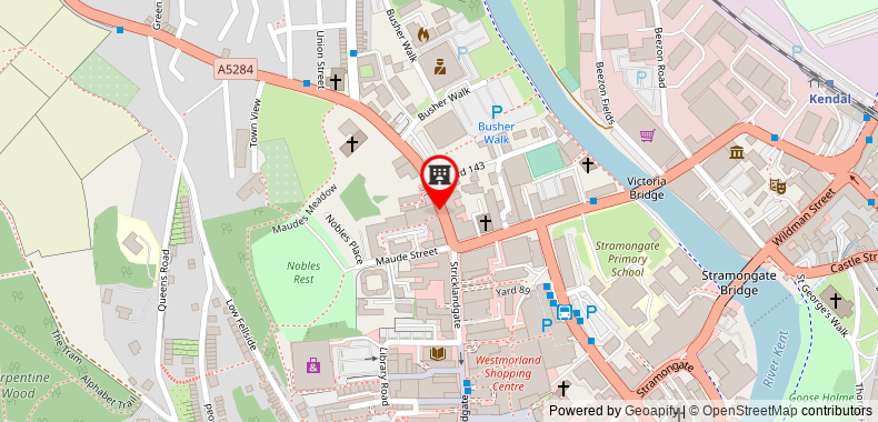 Premier Inn Kendal Central on maps