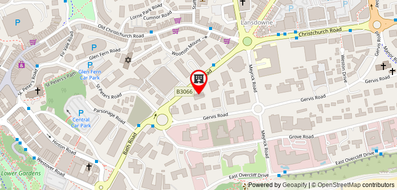 Bản đồ đến Khách sạn Piccadilly . The Bournemouth Carvery