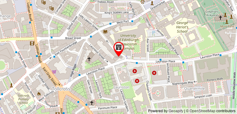 Bản đồ đến Khách sạn Novotel Edinburgh Centre