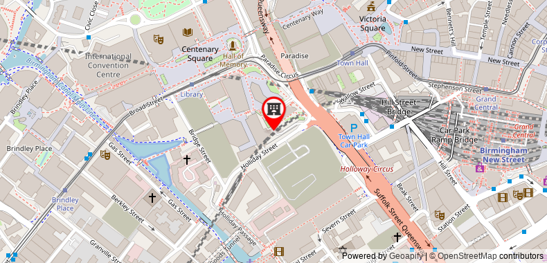 Bản đồ đến Crowne Plaza Birmingham City
