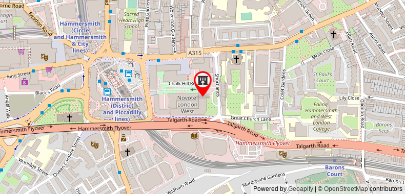 Novotel London West Hotel on maps