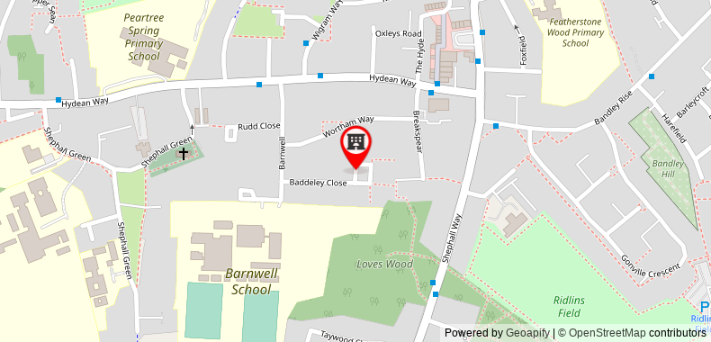 Bản đồ đến BookedUK: Bright and Airy Apartment in Stevenage