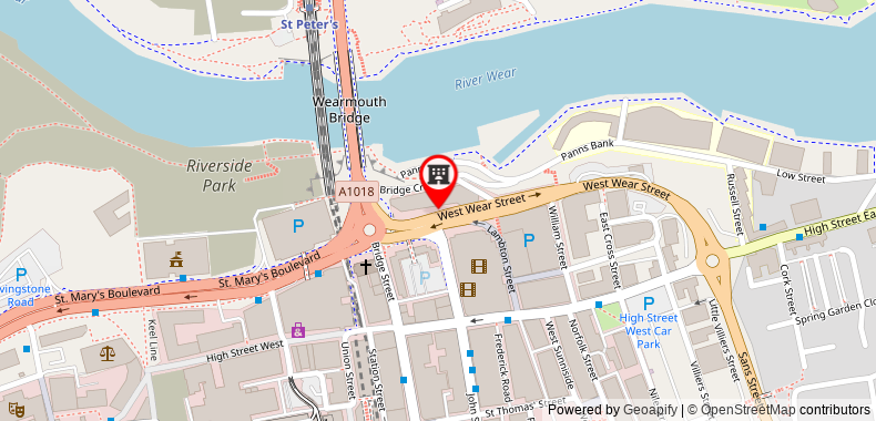 Luxury apartments in Sunderland on maps