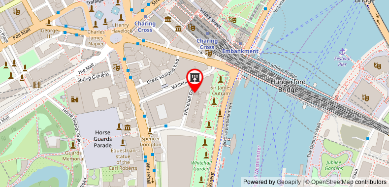 The Royal Horseguards Hotel on maps