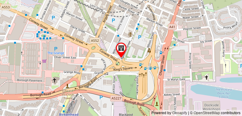 Premier Inn Birkenhead Town Centre on maps