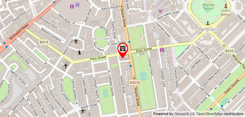 在地图上查看加多甘酒店-倫敦貝爾蒙酒店