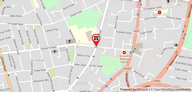 Bản đồ đến 56 High-Spec Free parking Near LFC & City Centre
